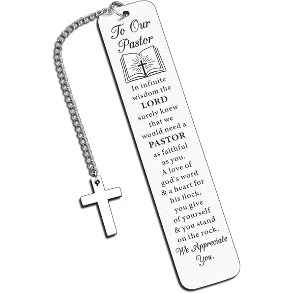 Pastor Gifts for Men Women, Ordination Gifts for Ministers, Easter Basket Stuffers, Religious Christian Bookmarks, Birthday Thank You Appreciation Gift for Pastors, Cross Bookmark Book Accessories
