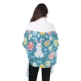 thumbnail image 4 of FORMRS Womens Scarf Winter Soft Long Big Warm Shawls Wrap Tassel Scarves, Blue Easter Bunny, 4 of 9
