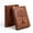 A4-Brown-2pc, variant on Vintage Leather 3 Ring Binder Fits 8.5"x11" Letter Size Paper, 1 Inch Round Ring Binder Holds 200 Sheets, Notebook Cover Loose Leaf Organizer,Inseam Pockets