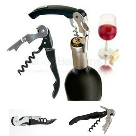 Deluxe Waiters Corkscrew - Waiters Metal Cork Screw Corkscrew Multi-Function Wine Bottle Cap Opener Knife !