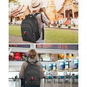 Matein 17in Business Laptop Backpack for Men, Waterproof Backpack with Lock for Work Travel School, Black