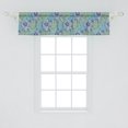 thumbnail image 2 of Botanical Window Valance, Summer Jungle Pattern with Flowers and Leaves, Curtain Valance for Kitchen Bedroom Decor with Rod Pocket, 54" X 12", Blue Violet Turquoise, by Ambesonne, 2 of 3