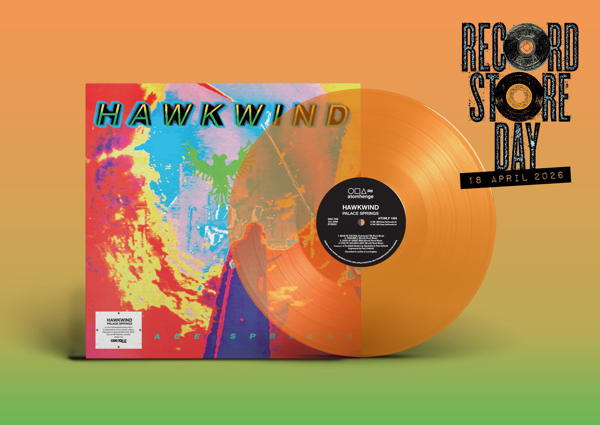 Hawkwind - Palace Springs - Transparent Orange Vinyl - Music & Performance