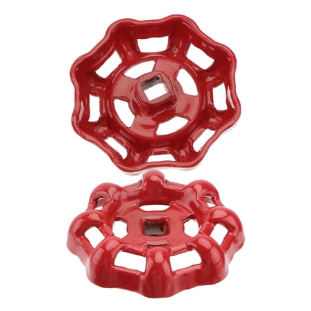 CRAFTHROU Red Cast Iron Valve Handle 2Pcs Water Shut Off