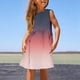 thumbnail image 1 of WILLBEST Vestido de Verano sin Mangas para Niña, Corte A, Elástico, Cómodo, Cuello Redondo, Informal, con Estampado Degradado para Niños Pequeños, Playa y Actividades Al Aire Libre 100, 1 of 3