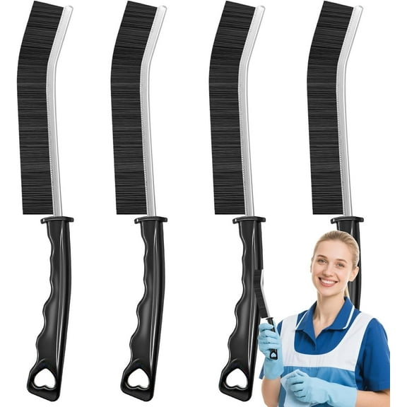 4Pcs Crevice Cleaning Brushes for Household Use, Grout Cleaner Brush, Hard Bristle Groove, Gap Cleaning Tool, Suitable for Areas Usually Difficult to Reach