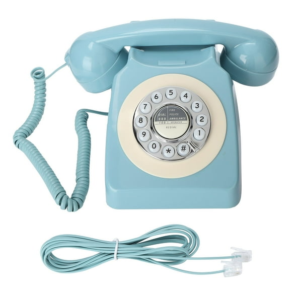 Desk Phone, Classic 80s Vintage Telephone ABS Retro For Call For Companies For Families For Dial Number
