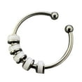 thumbnail image 2 of harmtty Open Ring Adjustable Fine Workmanship Anxiety Relief with Enamel Bead Opening Decoration Accessory Unisex Stacking Spinning Ring for Daily Wear, 2 of 8