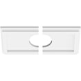 thumbnail image 2 of Ekena Millwork CMP30X15RE2-03000 3 in. ID x 10.5 in. Rectangle Architectural Grade PVC Contemporary Ceiling Medallion - 2 Piece, 2 of 7