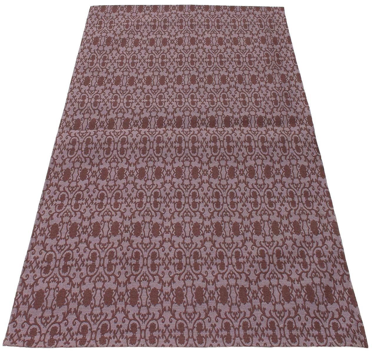 ECARPETGALLERY 4'9" x 6'8"  Contemporary Collage Handmade Area Rug for Living Room, Dining Room and Bedroom in Purple