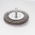 thumbnail image 4 of Brosse Métallique pour Perceuse Brosse à Roue Ensemble de Brosses Métalliques pour Perceuse 1/4 Pouce Arbor pour Nettoyage Détartrage Rouille Hexagonal (5 Pcs), 4 of 6