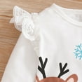 thumbnail image 5 of Odeerbi 2025 Infant Girl Christmas Dress Cute Baby Girl Clothes Cute Little Elk Santa Claus Printed Romper + Red Mesh Skirt Two-piece Suit, 5 of 9