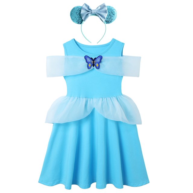Disney Frozen Elsa Anna vestido niñas Cosplay princesa Jasmine Rapunzel sirena Ariel Cenicienta disfraz chico verano Casual ropa 4T (etiqueta 110) Gao Jinjia LED