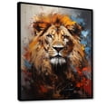 thumbnail image 2 of Designart "Lions in the Wilds of the Urban Jungle I" Animals Floater Framed Canvas Art Print, 2 of 7