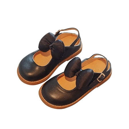 

Harsuny Girl s Formal Cute Dress Shoes Nonslip Soft Round Toe Performance Lightweight Magic Tape Flats