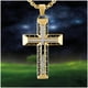 thumbnail image 4 of Cadenas Religiosos SacredDiamon01 4Pzas Plata Collar Cruz Dije 4x2.5cm Metal., 4 of 5