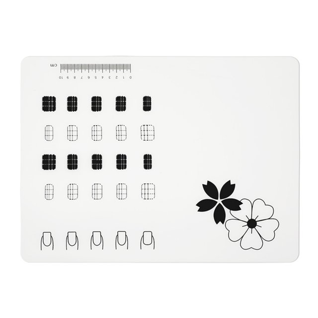 Mat de práctica Tapete de silicona para práctica de Nail Art, 40x30 cm, almohadilla para mezclar esmalte de uñas, tapete de entrenamiento de silicona semitransparente para salones de uñas, herramienta