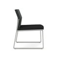 thumbnail image 4 of Gansett Reception Waiting Armless Guest Chair / Silver Steel / Dark Gray / Black, 4 of 5