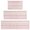 Pink Floral and, variant on Pink Geometric Striped Pattern Kitchen Rugs Sets Of 3,Kitchen Runner Rugs Non Skid Washable,Decorative Kitchen Floor Mats for Kitchen,Sink,Laundry,17"x30" 17"x47" 17"x59"