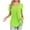 Green2, variant on fatyb Women's Square Neck Blouses Short Sleeve Pleated Casual T Shirts Solid Color Flowy Tunic Tops
