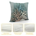 thumbnail image 4 of Fenyluxe Sea Coral Starfish Blue Sea Fan Modern Farmhouse Rustic Decorative Couch Pillow Cases with Zipper Home Decor Pillow Case High-Quality 1PC 18x18in, 4 of 5