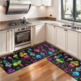 thumbnail image 3 of Kitchen Rugs Sets Of 2,Colorful Mushroom Star Black Pattern Anti Fatigue Kitchen Mat Rugs Non Slip Washable,Decorative Kitchen Floor Mats for Kitchen,Sink,Laundry,17"x47"+17"x47", 3 of 5