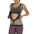 thumbnail image 4 of FANNYC Women's Sports Vests Sauna Suit Sweat Vest Waist Trainer Zipper Heat Trapping Polymer Vest Workout Shirt Tank Top Weight Loss Body Shaper, 4 of 8