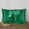 thumbnail image 6 of Satin Pillow Cases 2 Pack,Silk Pillow Cases,Standard Size for Hair & Skin,Wrinkle-Free,Cooling Pillow Case for Hot Sleepers,Envelope Closure,Soft Breathable(Green 2pcs 30*20in)from QiwagFerng, 6 of 10