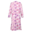 thumbnail image 4 of UQJfacai Girls Ruffle Maxi Dress Valentines Heart Print Long Sleeve Crewneck Flowy Dress with Pockets Party Holiday Outfits 4-15 Years, 4 of 6