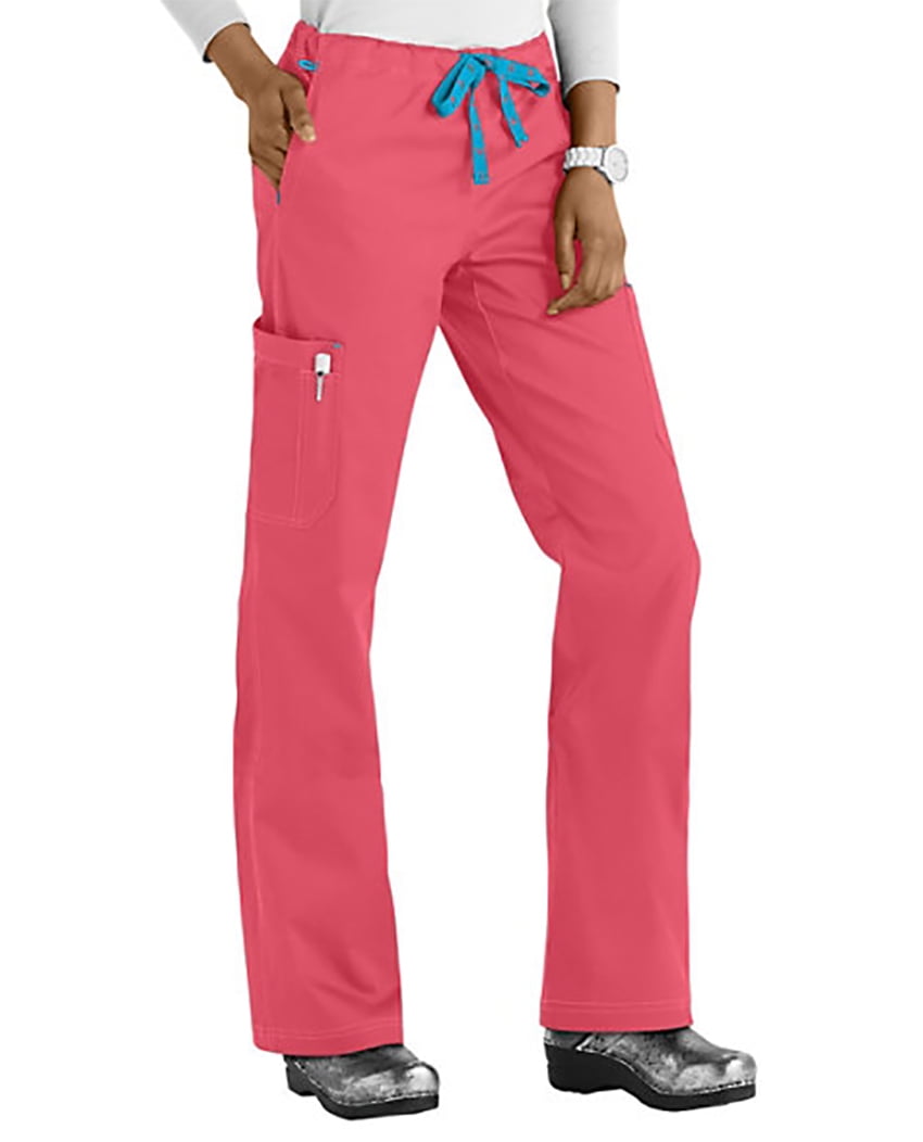 Med Couture Signature MC2 Women's 2 Cargo Pocket Scrub Pant, Flamingo