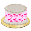 Flamingo Edible Cake Decoration Wrap Ribbon Topper