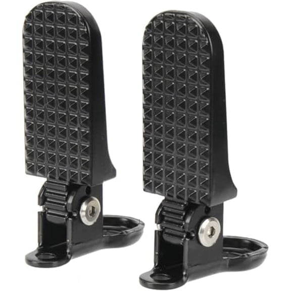 1 Pair Bike Rear Pedals, Mini Folding Bike Pegs, 8mm Aluminium Alloy Non-Slip Bicycle Footrests, Quick Release Foot Plates Pedals for Mountain Bike E-Bike (Black and Silver)