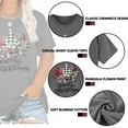thumbnail image 5 of XCHQRTI Christmas Tree Shirt for Women Plus Size Tshirt Short Sleeve Graphic Top, 5 of 10