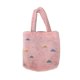 thumbnail image 1 of Bolso de hombro con bordado de nube bonita de pelo para mujer, bolso de lona elegante e informal para estudiante, tamaño libre, color rosa, 1 of 8