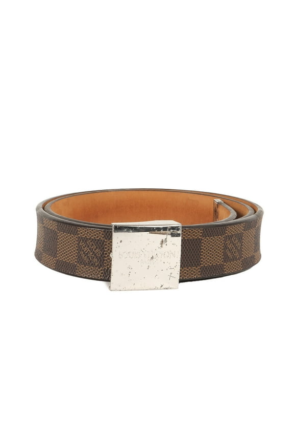 Pre-Owned LOUIS VUITTON Belt Size: 80/32 Enture Carre Damier Ebene Canvas (M6803 Made... (Fair)