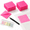 Fluorescent Rose Red-Fluorescent Color, variant on Morandi Blue-Morandi Color 3x3 Inch Transparent Sticky Notes Set with Dual-Tip Marker