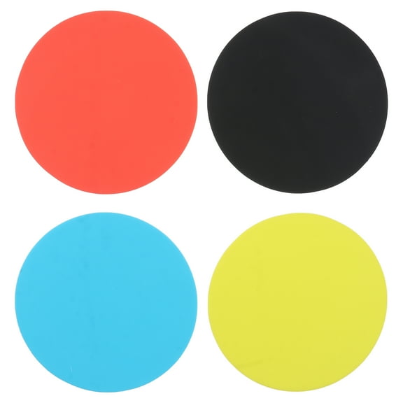 USEOSITY 4pcs Jar Gripper Pads Rubber Jar Lid Grip Pad Silicone Bottle Opener Grippers Round Non- Kitchen Coasters Kitchen Gadget for Seniors Kids