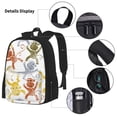 thumbnail image 3 of Pofeuu Cartoon Monkey Print Backpack Travel Backpacks With Lunch Bag Pencil Bag Set 3 pcs Set Cartoon Backpack, 3 of 7