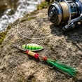thumbnail image 6 of Bass Fishing Lure Spinnerbait Fishing Lures 2.3 Inch 0.12 Oz Yellow with Treble Fishing Hooks for Freshwater and Saltwater Fishing Lures for Bass 1 Pack, 6 of 6