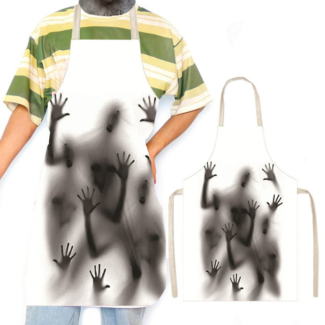 TIMIFIS Watering Can Halloween Cosplay Horror Apron Horror and Strange Mood Decoration Originality Work Clothes Avoidance Fouling Cover Kitchen Gadgets
