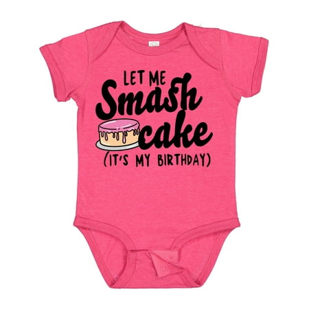 

Inktastic Let Me Smash Cake Its My Birthday Gift Baby Girl Bodysuit