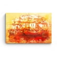 thumbnail image 3 of Startonight Canvas Wall Art Abstract - Red Painting Boats in Algarve, Portugal - Framed 24" x 36"&nbsp;, 3 of 6