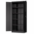 thumbnail image 6 of Dtwnek Metal Garage Storage Cabinet with Shelves and Doors, 72" Tall Storage Cabinet for Garage, Workshop, Office, White, 6 of 9