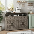 thumbnail image 3 of Veanerwood 52" L Farmhouse Buffet Cabinet with Drawers, Sideboard with Storage for Kitchen, Dining Room, Livingroom, Rustic Grey, 3 of 9