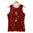 thumbnail image 5 of QASIEATN Women Print Daily Summer Shirts for Women's O Neck Tank Tops Print Blouse Sleeveless Workout Shirts Casual Loose Tees, 5 of 9