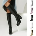 thumbnail image 6 of Women's Leather Knee High Platform Boots With Full Zipper Closure And High Heels For A Stylish And Confident, 6 of 7