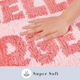 thumbnail image 4 of Yonchic Hello Gorgeous Bathroom Rugs, Soft Thick Microfiber, Funny Cute Pink Bath Accessories Mat, 20"x32" Water Absorbent Non Slip Washable Mat for Shower, 4 of 7