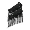 thumbnail image 2 of Segolike 1 Pair Latin Dance Arm Sleeves Competitions Shiny Comfortable Tassel Arm Sleeves Black, 2 of 7