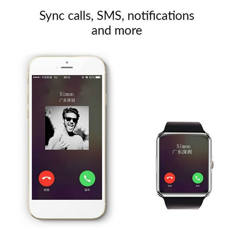 GT08 Bluetooth Smart Watch Phone Mate Step Counter for IOS Android