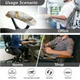 thumbnail image 4 of SCRAWLGOD Marble Print Golden White Stretchable Office Chair Slipcover with Arm Rest Slipcovers 3 PCS Comfy Rotating Chair Cover Anti-Dust Breathable Swivel Chair Protector, S, 4 of 7